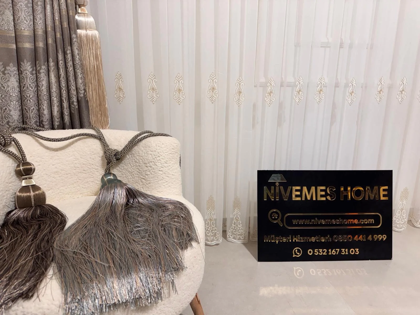 NİVEMESHOME HAPPY HOROSCOPE DESIGN 1650 1/3 THICK PILED TULLE CURTAIN APM