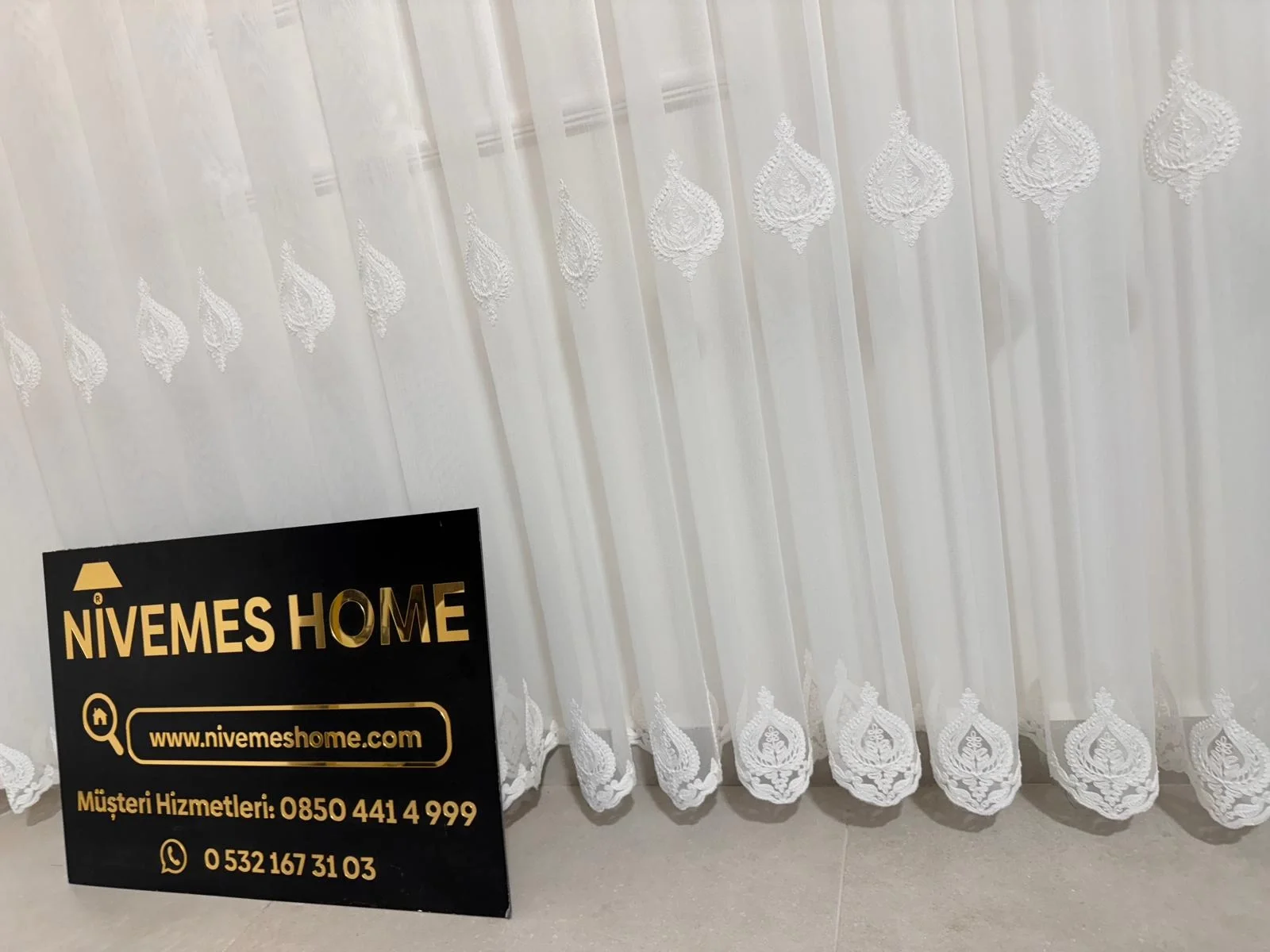 NİVEMESHOME NARDEN 1/3 SIK PİLELİ TÜL PERDE APM