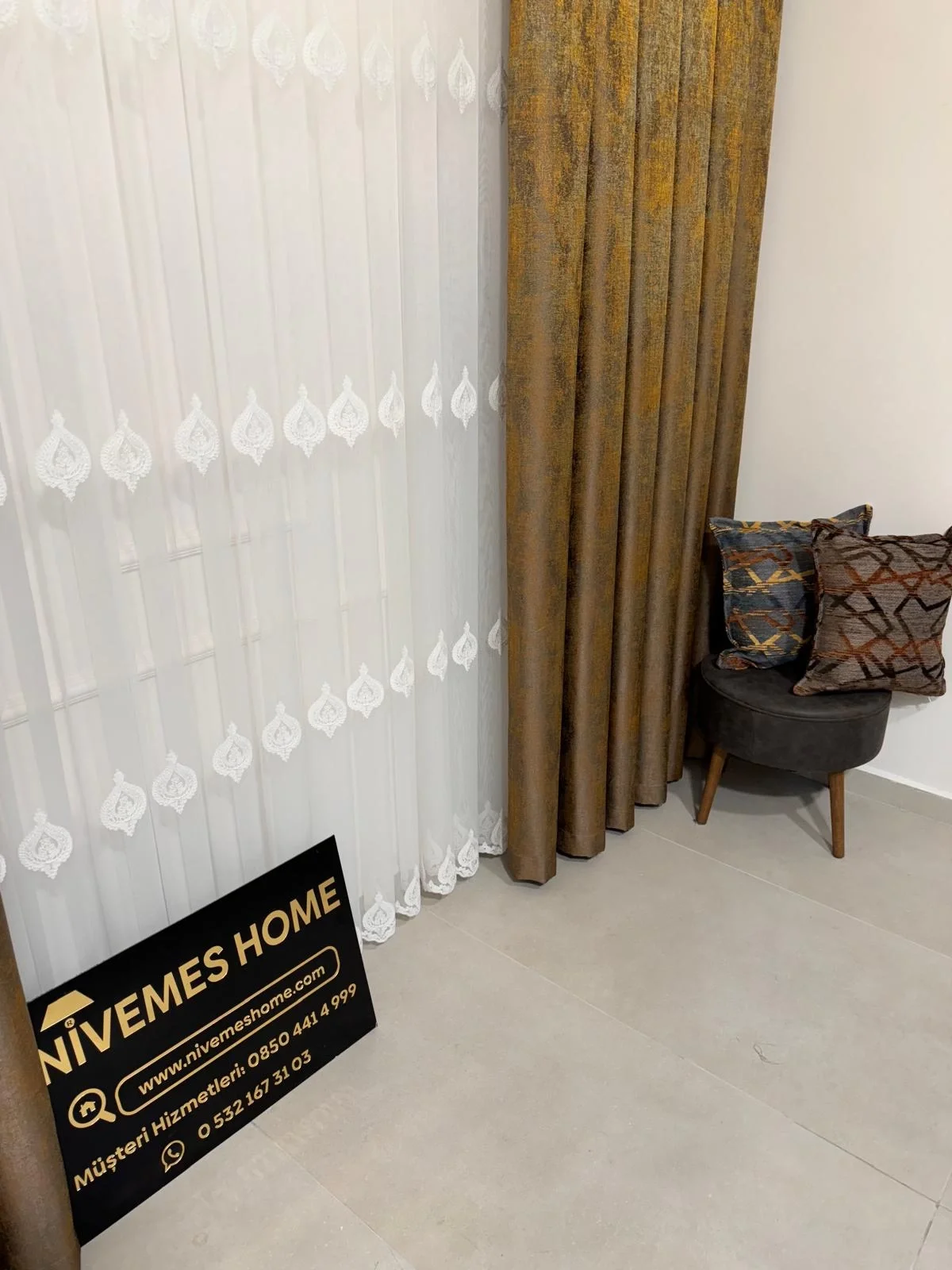 NİVEMESHOME NARDEN 1/3 SIK PİLELİ TÜL PERDE APM