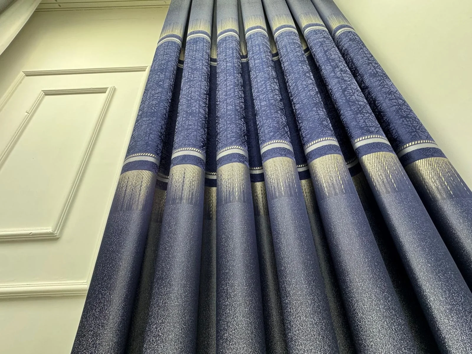 NİVEMESHOME NİLÜFER V -517 LACİVERT 1/3 PİLELİ FON PERDE APM