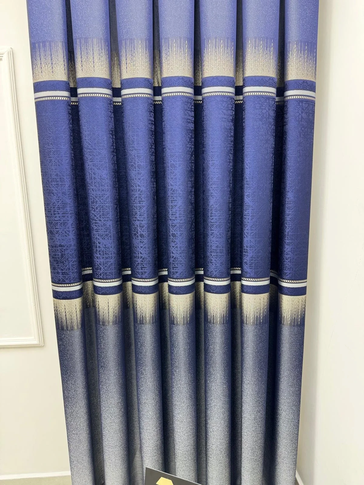NİVEMESHOME NİLÜFER V -517 LACİVERT 1/3 PİLELİ FON PERDE APM