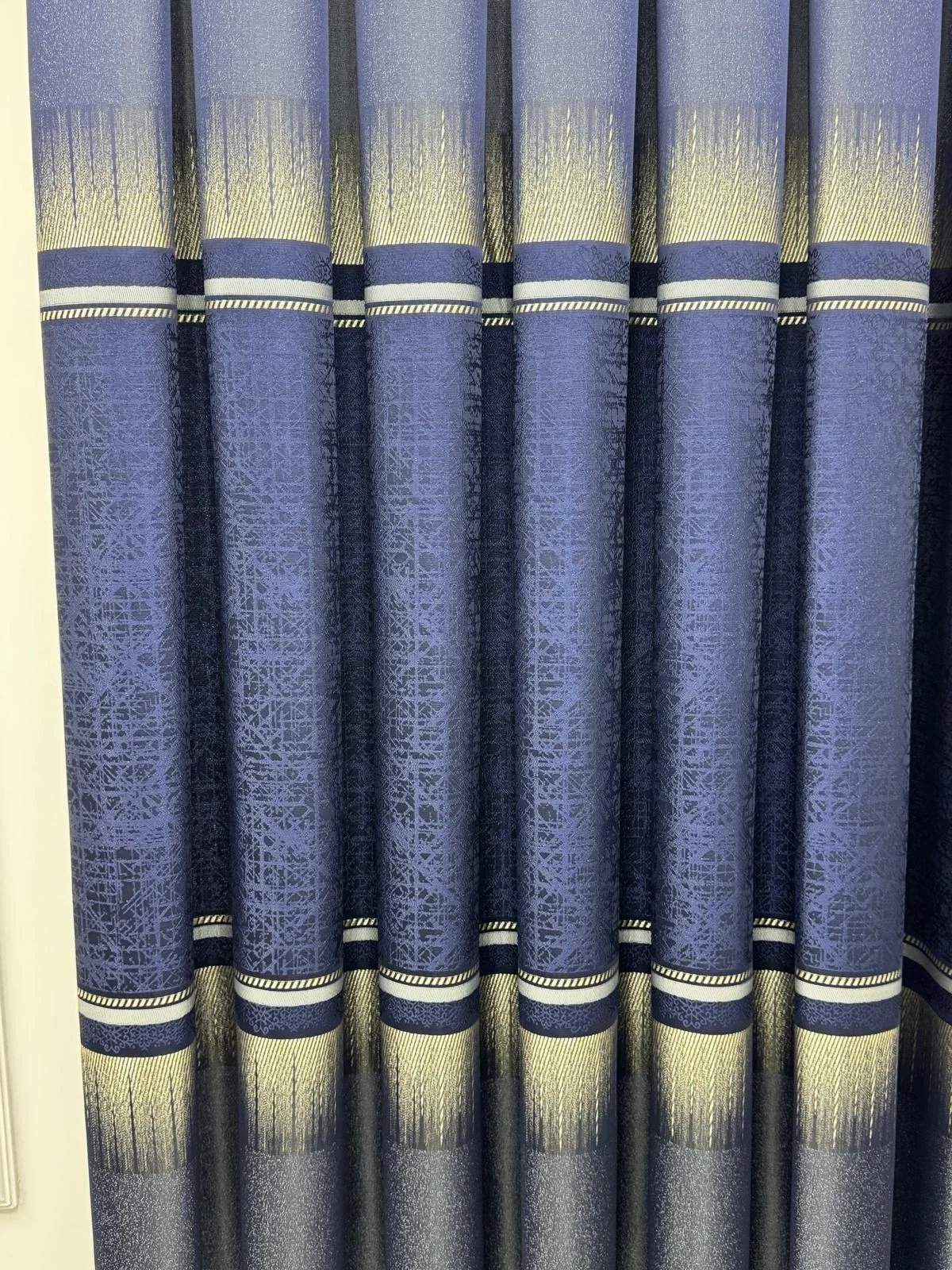 NİVEMESHOME NİLÜFER V -517 LACİVERT 1/3 PİLELİ FON PERDE APM