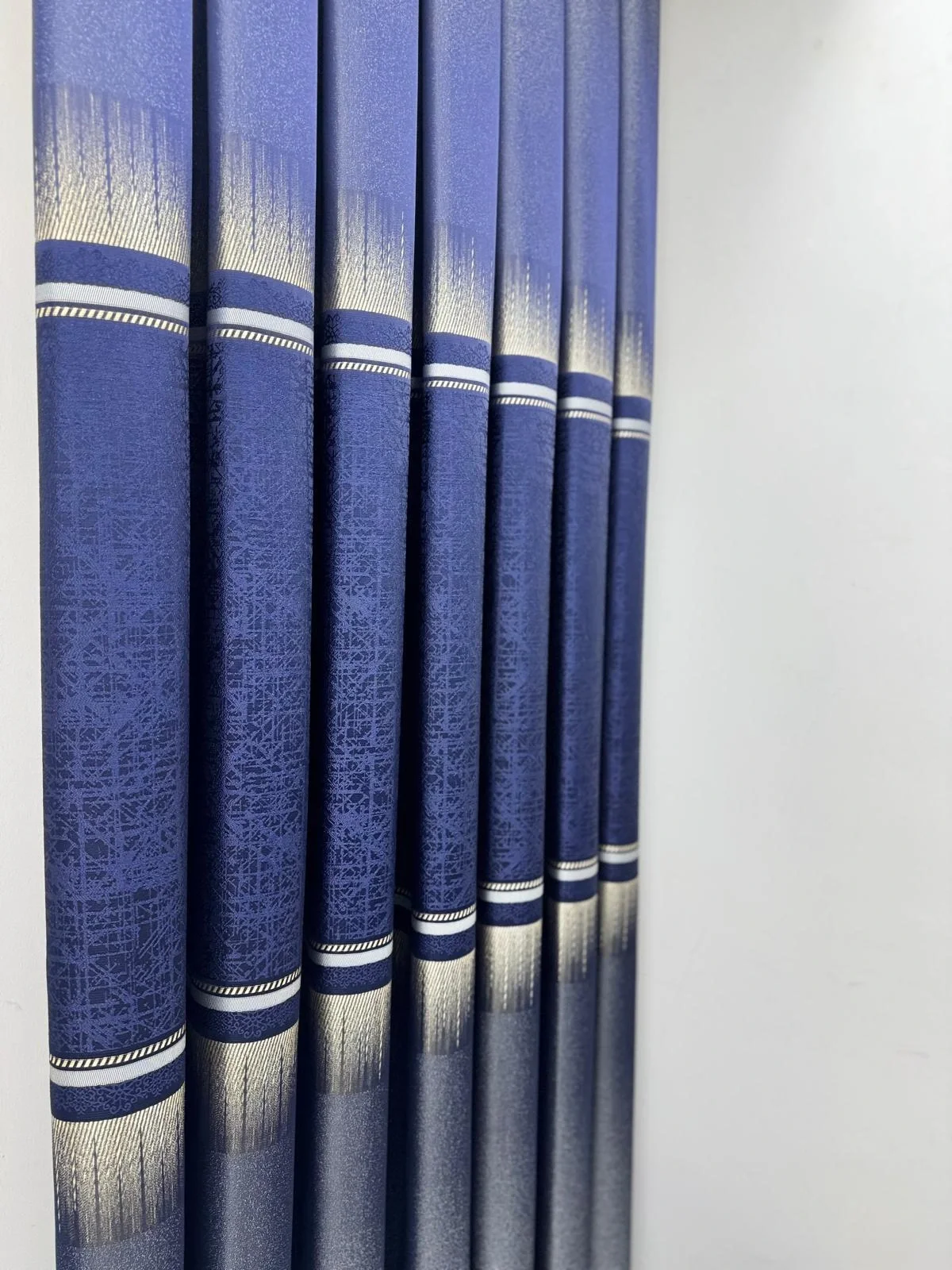 NİVEMESHOME NİLÜFER V -517 LACİVERT 1/3 PİLELİ FON PERDE APM