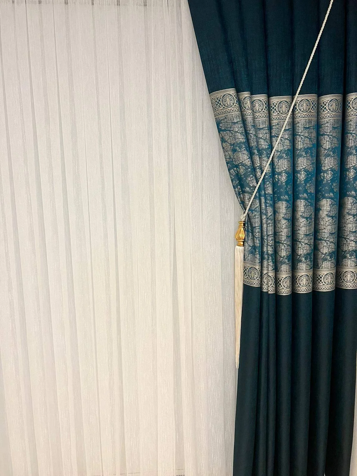 NİVEMESHOME NİNA YEŞİL 1/3 SIK PİLELİ FON PERDE APM