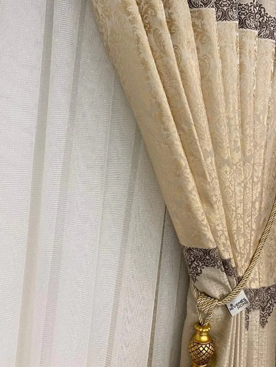 NİVEMESHOME NİS ALLIANCE PANEL CORTINA CREMA BEIGE 1/3 PLISADA CORTINA