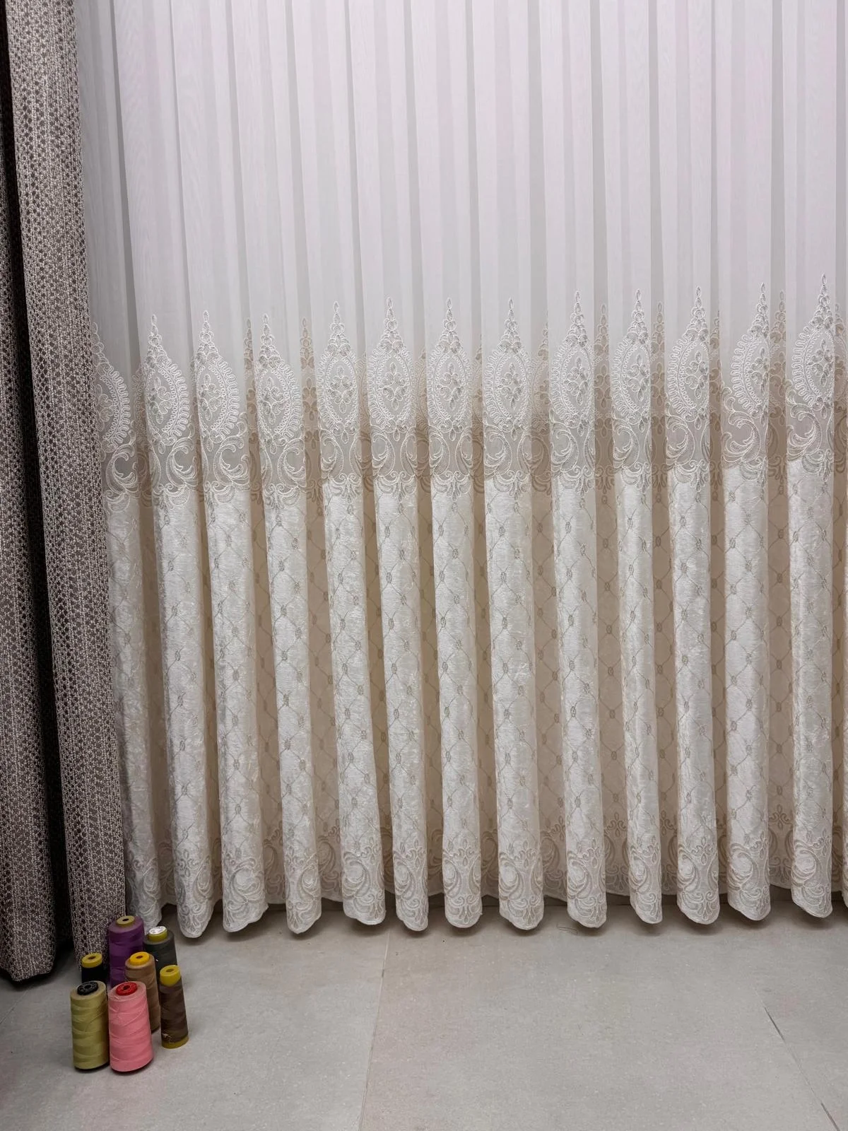 NİVEMESHOME NOVA GOLD DETAIL 1/2,5 LAMBALI TÜL PERDE APM