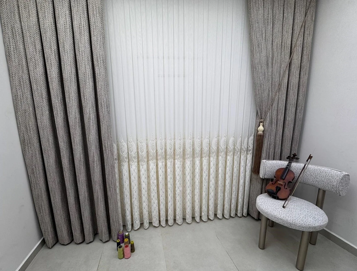 NİVEMESHOME NOVA GOLD DETAIL 1/2,5 LAMBALI TÜL PERDE APM
