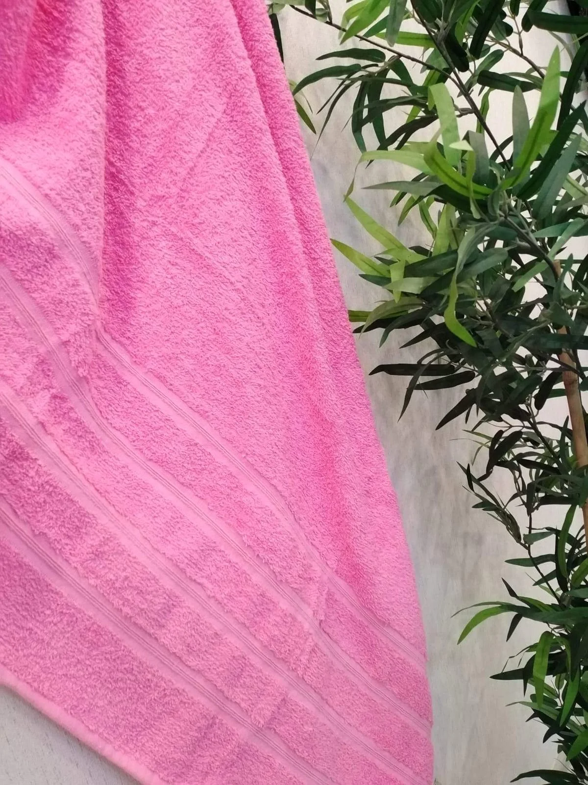 NİVEMESHOME PINK BATH TOWEL CINAR