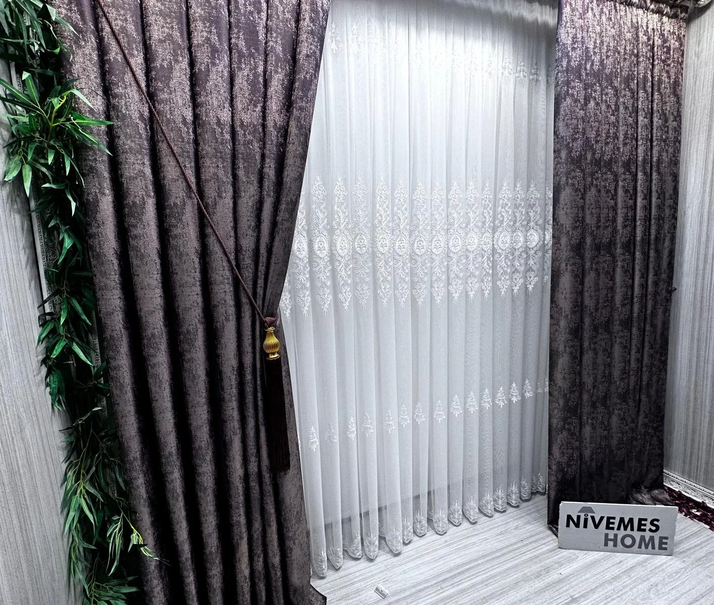 NİVEMESHOME PERA V-5301 1/3 DENSE PILED CURTAIN APM