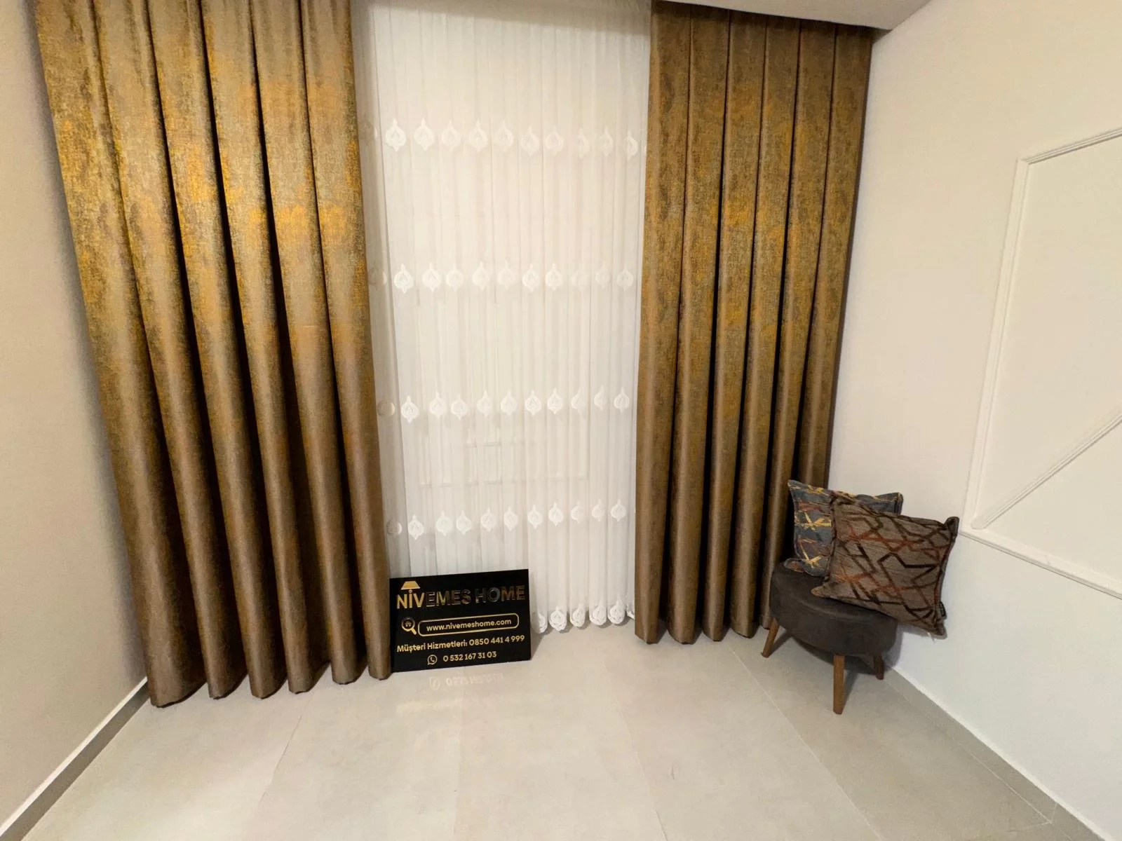 NİVEMESHOME PERA V-5304 1/3 DENSIDAD SUAVE CORTINA DE TELA
