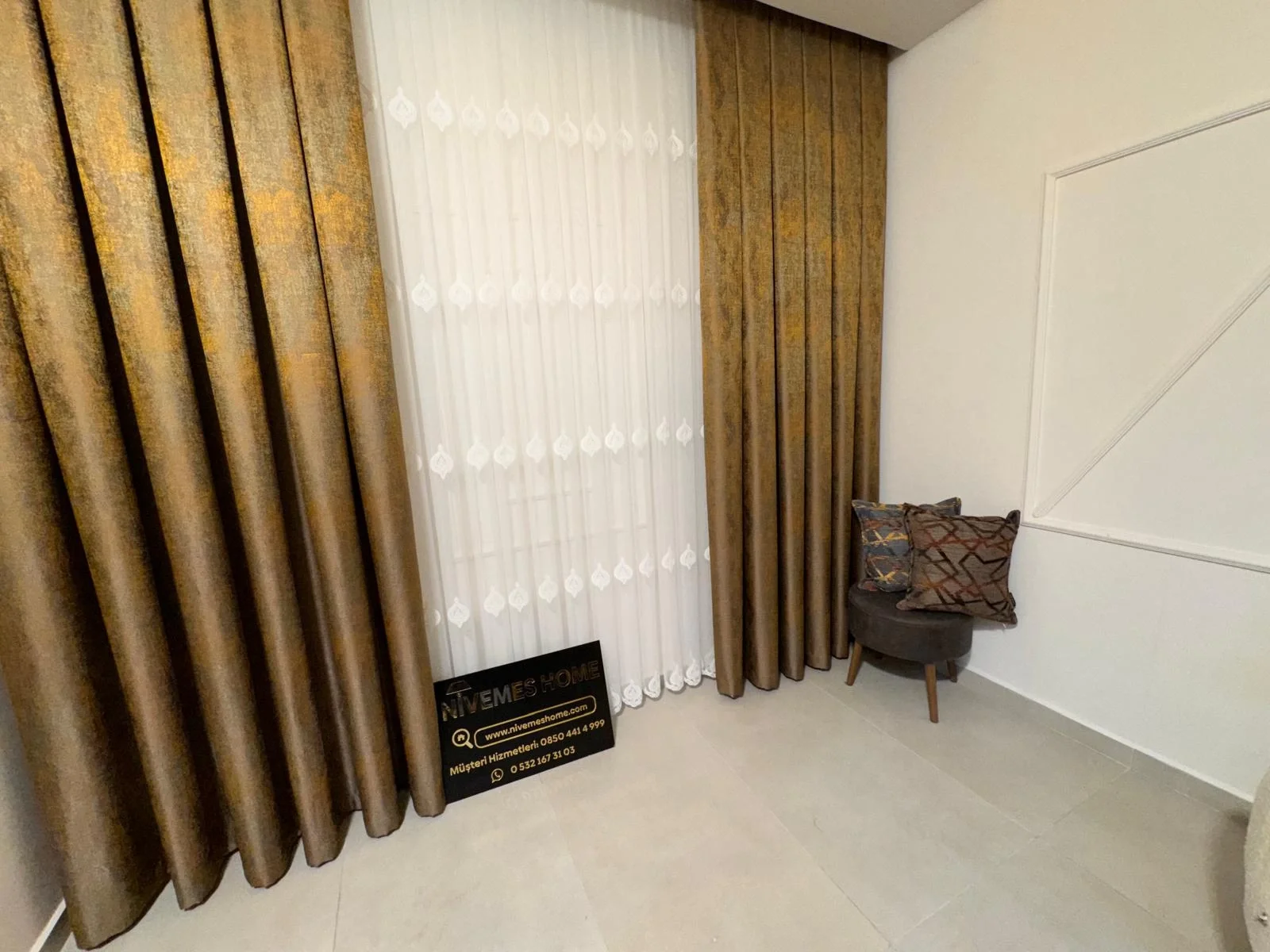 NİVEMESHOME PERA V-5304 1/3 DENSIDAD SUAVE CORTINA DE TELA