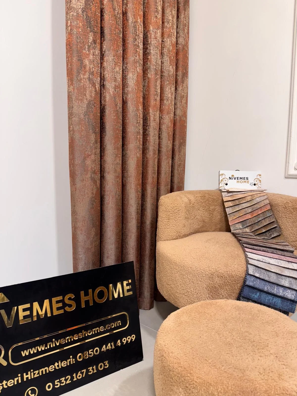 NİVEMESHOME PERA V-5305 1/3 SIK PİLELİ FON PERDE APM