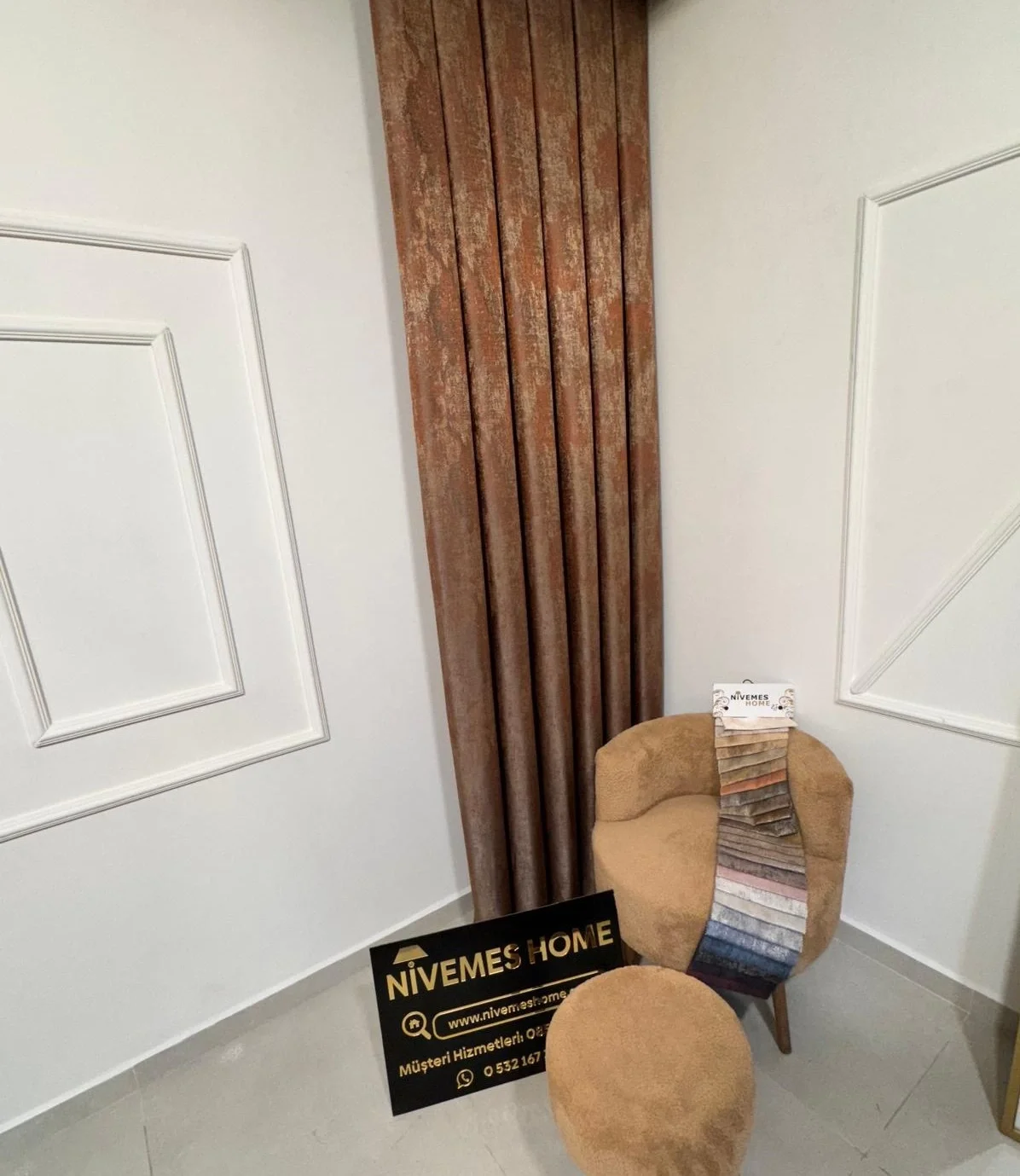 NİVEMESHOME PERA V-5305 1/3 SIK PİLELİ FON PERDE APM