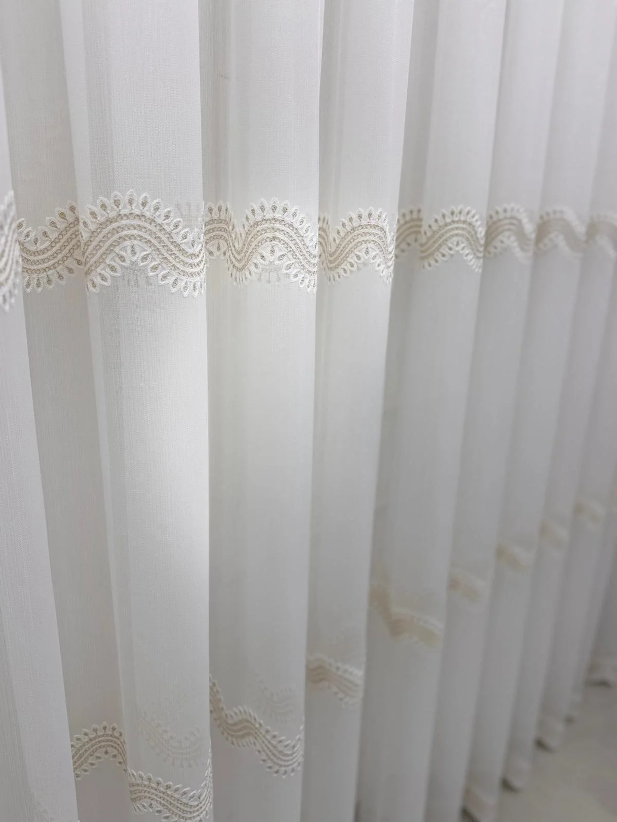 NİVEMESHOME PERLİNA GOLD DETAY 1/3 PİLELI Тюль Зaниженые Curtain APM