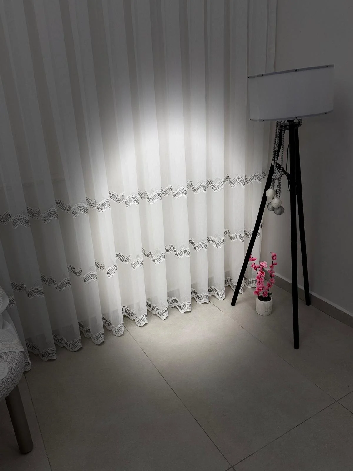 NİVEMESHOME PERLİNA GÜMÜŞ 1/3 PİLELİ TÜL PERDE APM