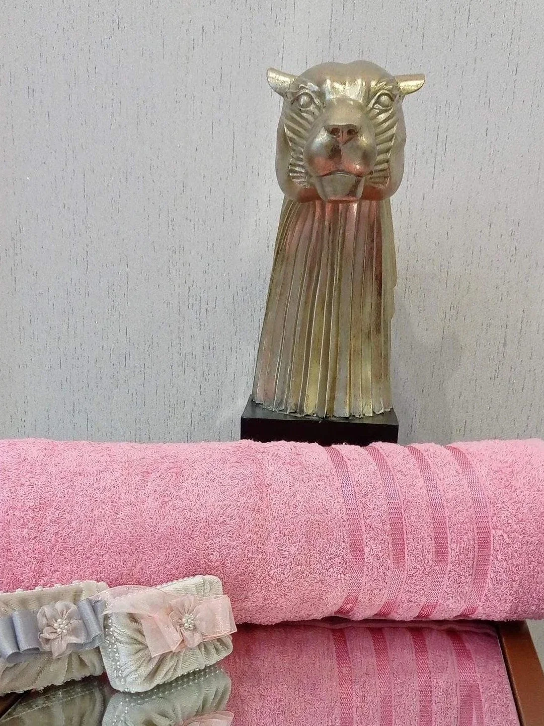 NİVEMESHOME POLOLİFE PEMBE BANYO HAVLUSU