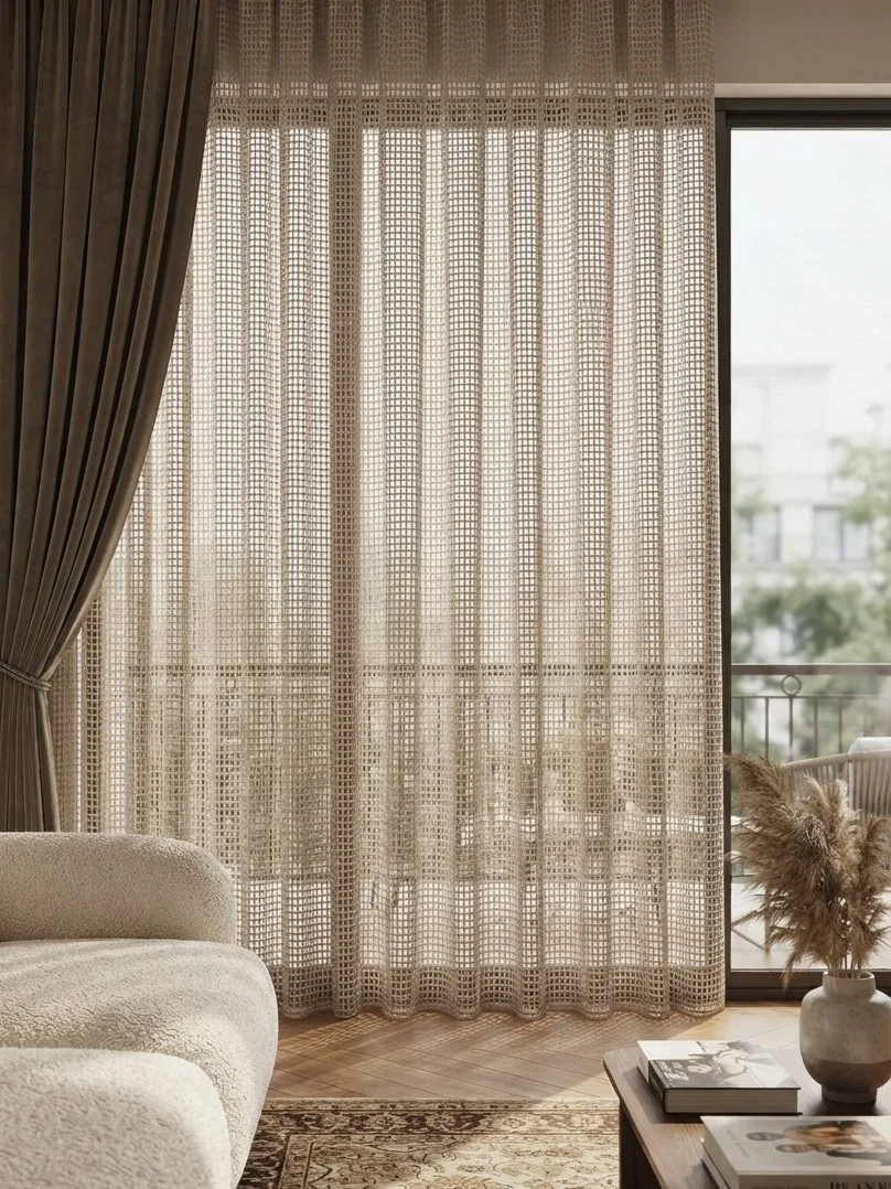 NİVEMESHOME PORTOFİNO 1030 VİZON 1/2,5 PİLELİ TÜL PERDE APM