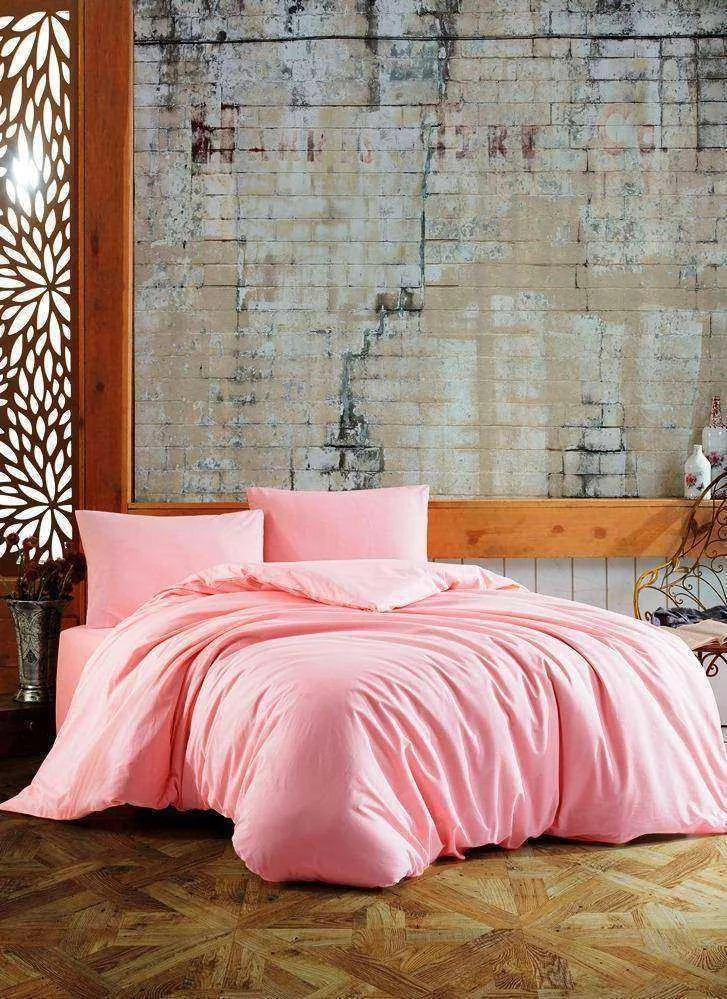 NIVEMESHOME POWDER 100% COTTON DOUBLE BEDDING SET