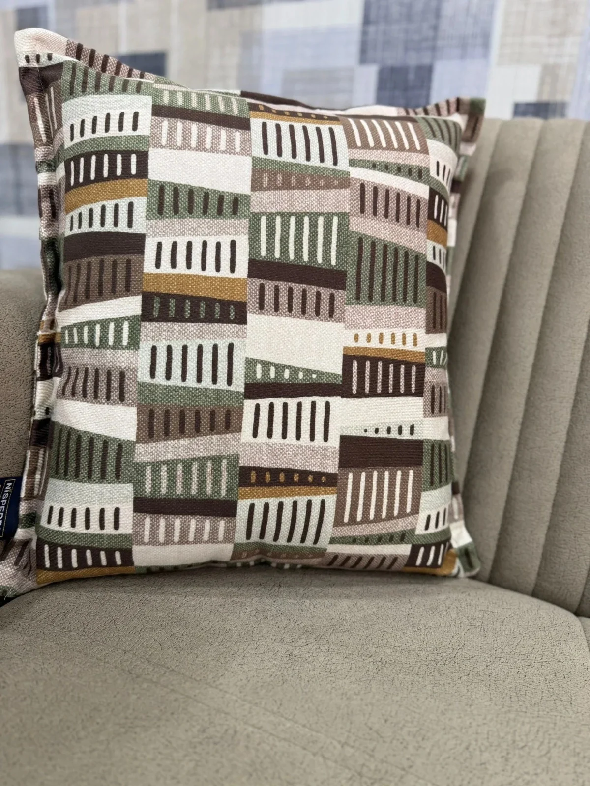 COPERCHIO PER CUSCINO RIPIENO NIVEMESHOME RITIM 01 VERDE (45X45)