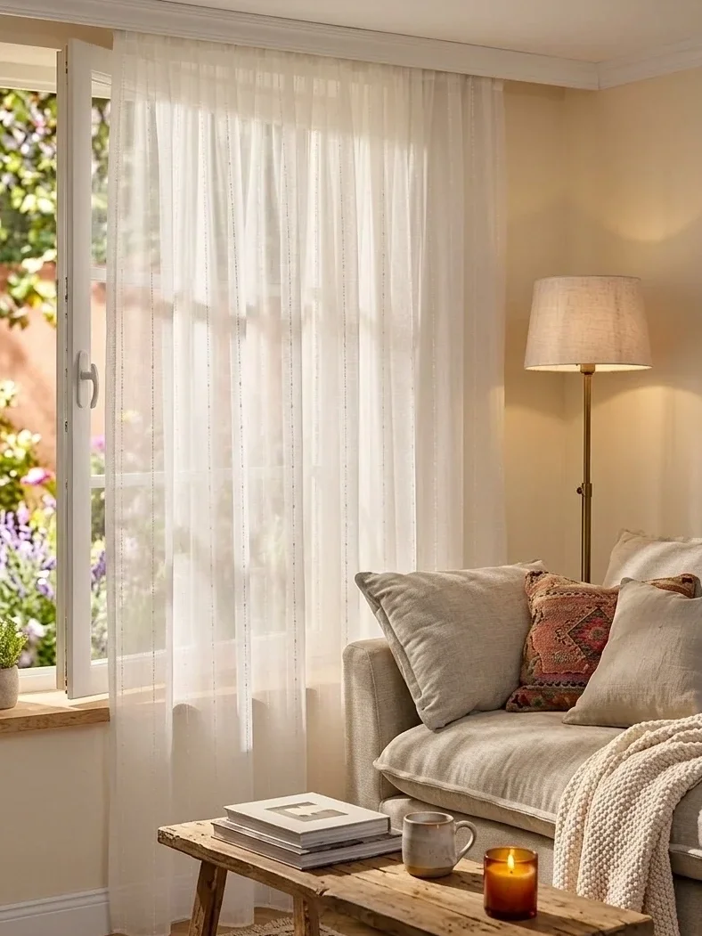 NİVEMESHOME ROMA EKRU 1/2,5 PİLELİ TÜL PERDE APM