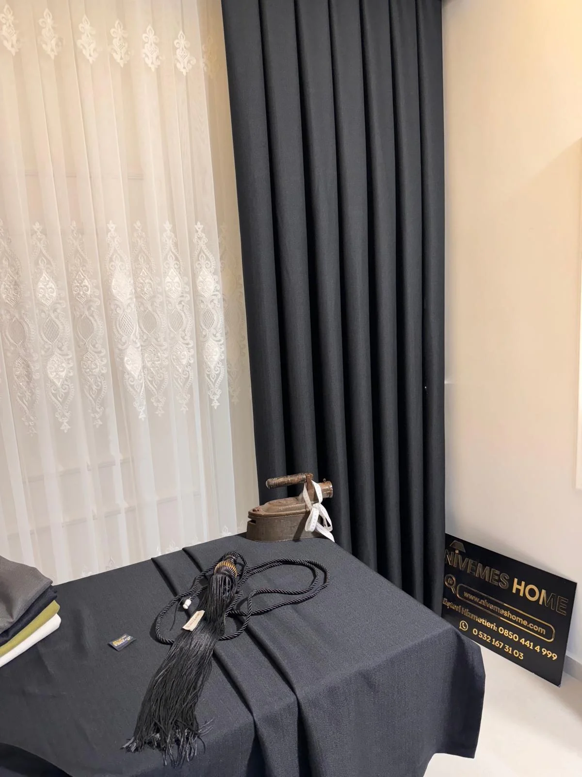NİVEMESHOME ROMA LINO 1/3 PILETTA FIT SELENITE SFONDO TENDA APM