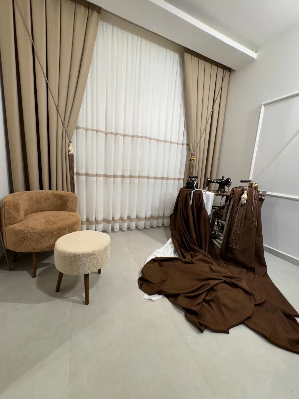 NIVEMESHOME ROMA LINO 1/3 TROPPI PIEGHE BEIGE TELA FONESTRA APM