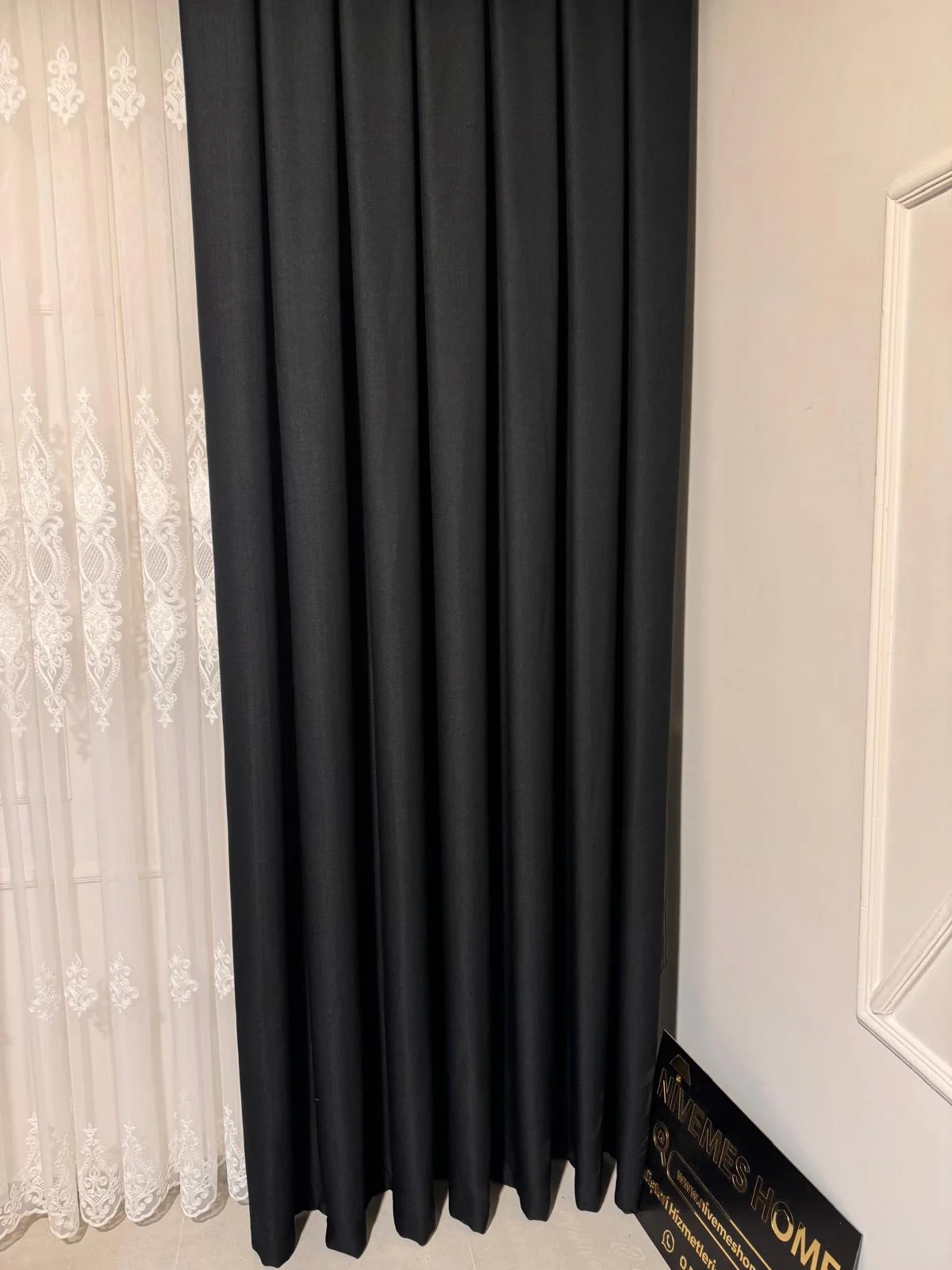 NİVEMESHOME ROMA LINO 1/3 TENDA NERA IN PILELISATURATA APM