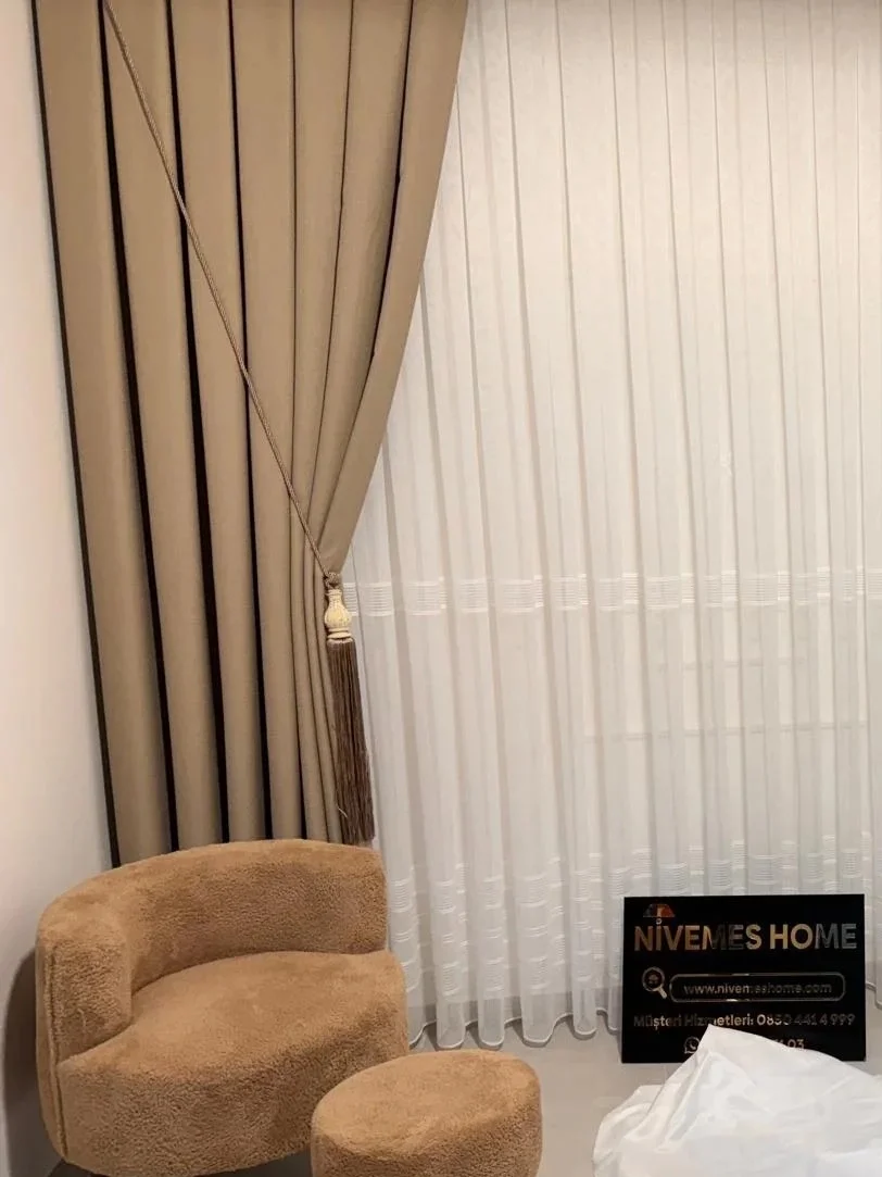 NIVEMESHOME РИМСКИЙ КАМЕНЬ ИЗ ЛЬНА ТКАНЬ 1/3 С ПАЙЕТКАМИ БЕЖЕВОГО ФОНА ШТОРЫ APM