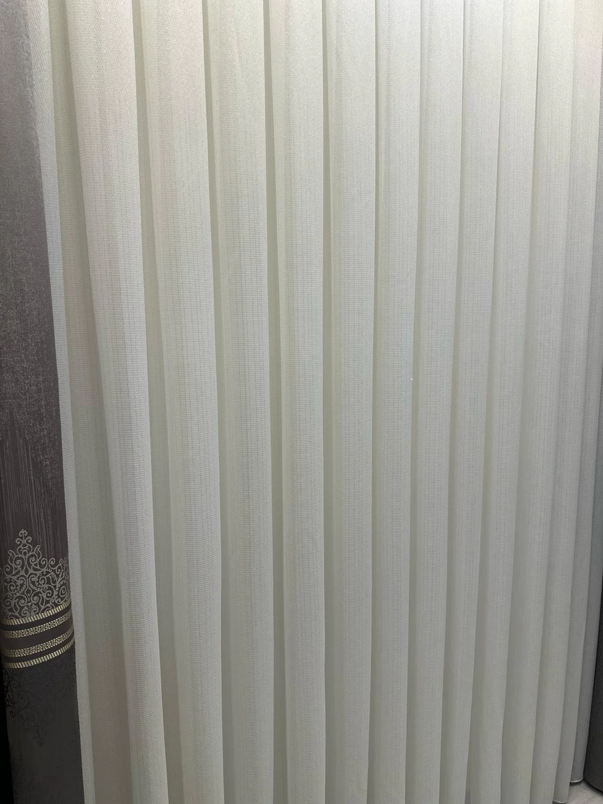 NIVEMESHOME ROSEN HY011 SILVER DETAILED 1/3 DENSELY PLEATED TULLE CURTAIN APM