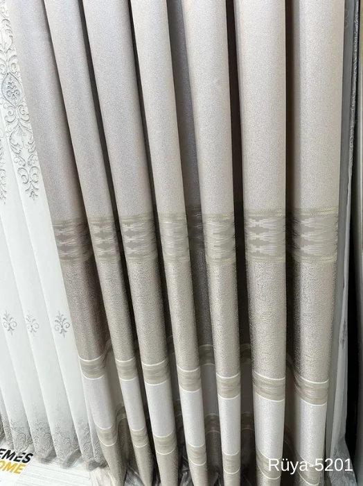 NİVEMESHOME RÜYA FT671477 TAŞ V-5201 1/3 SIK PİLELİ FON PERDE APM
