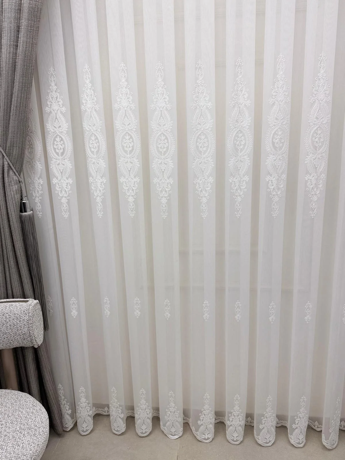 NİVEMESHOME САПФИР VELVET GOLD 1/3 TÜL PERDE
