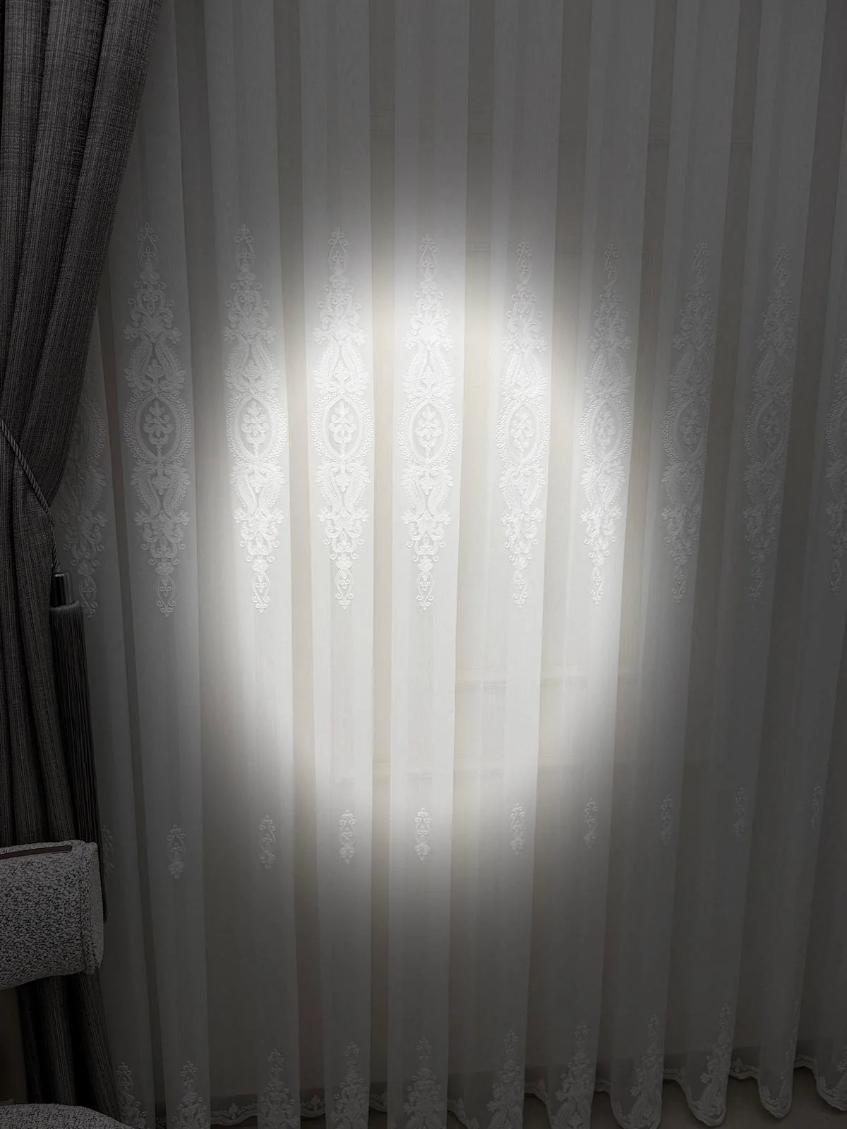 NİVEMESHOME САПФИР VELVET GOLD 1/3 TÜL PERDE