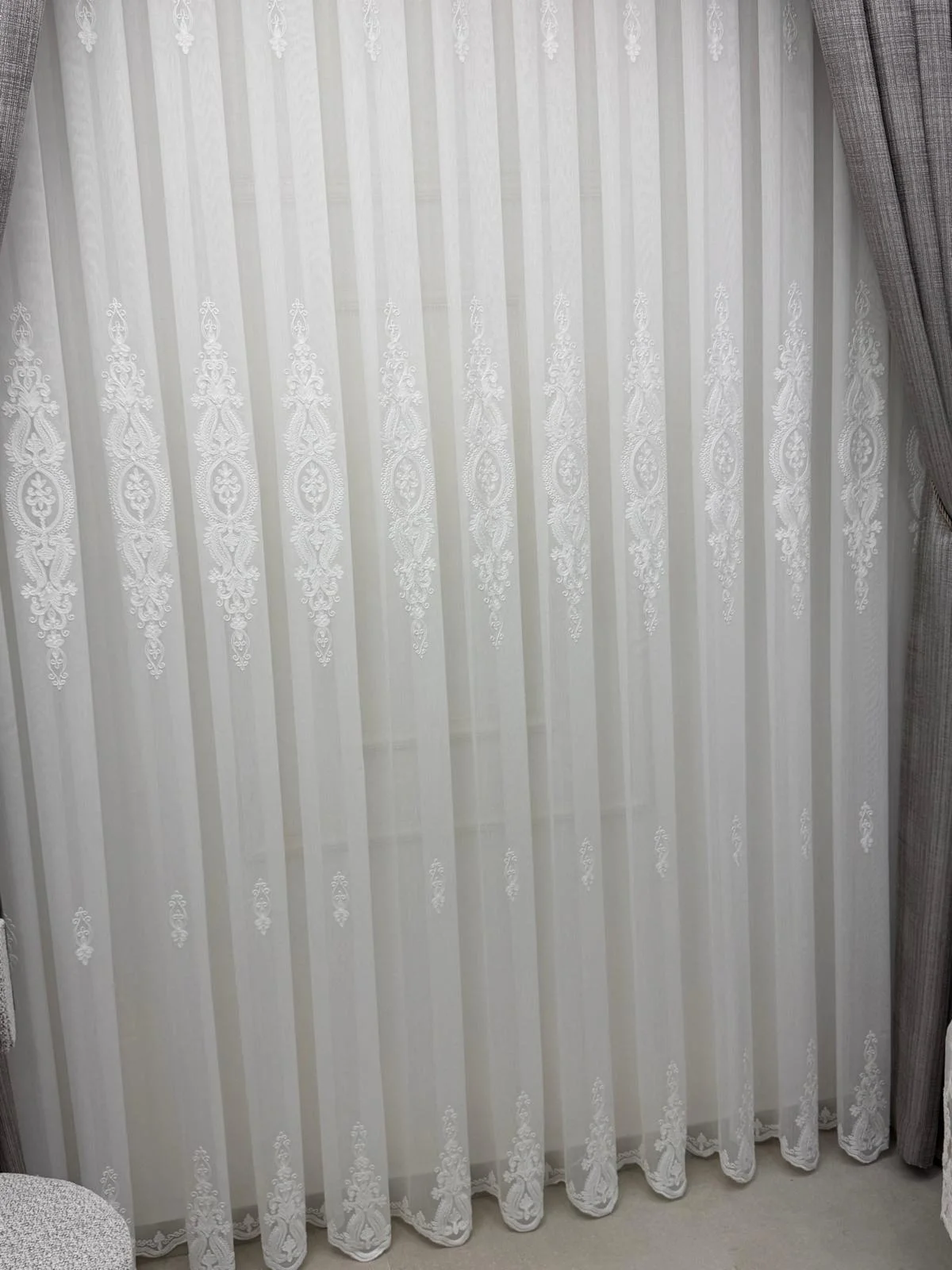 NİVEMESHOME САПФИР VELVET GOLD 1/3 TÜL PERDE