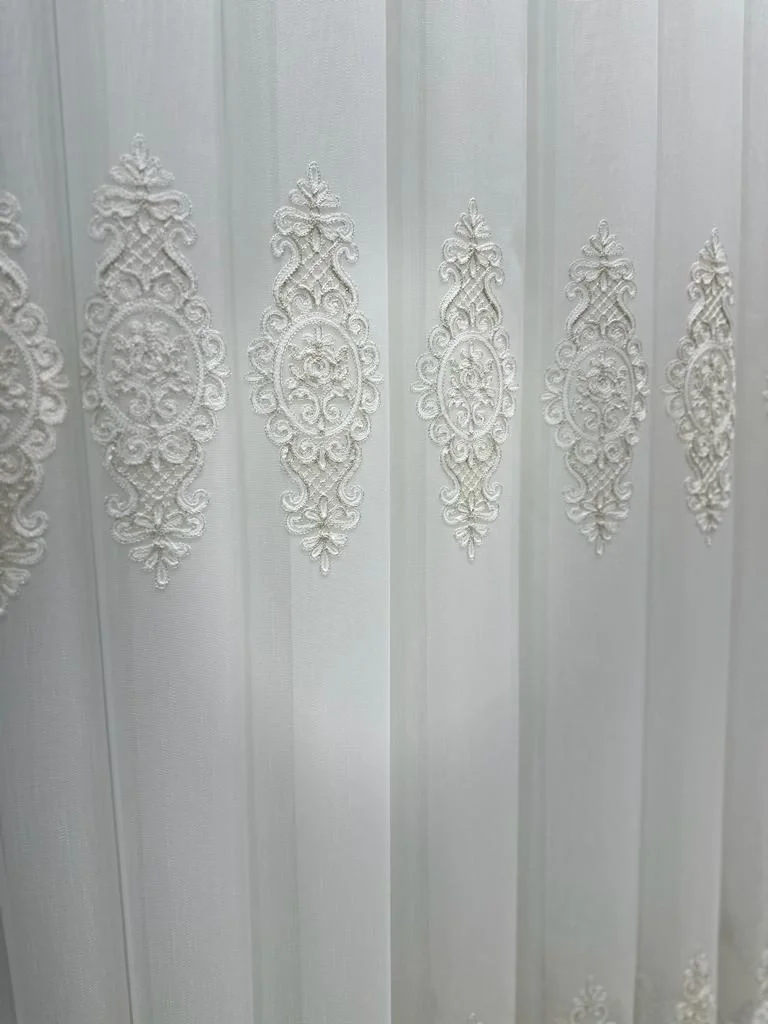 NİVEMESHOME SAMANDAĞ WHITE GROUND 1/3 DENSE PLEATED TULLE CURTAIN APM