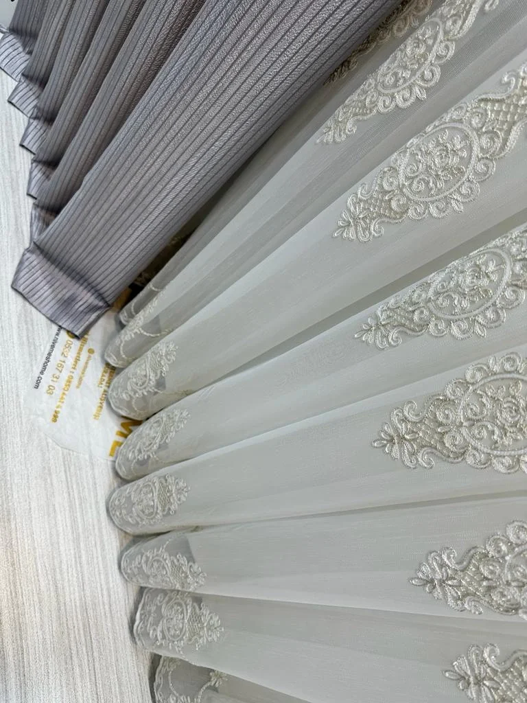 NİVEMESHOME SAMANDAĞ WHITE GROUND 1/3 DENSE PLEATED TULLE CURTAIN APM