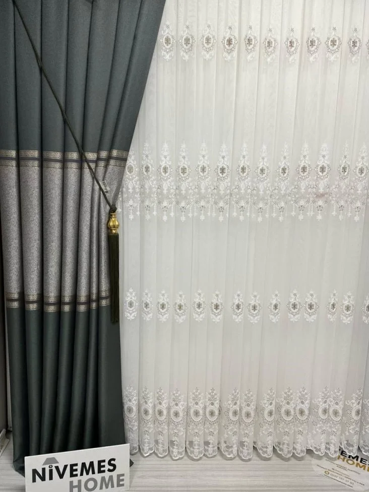 NIVEMESHOME SANTOLINA 2846 1/3 TIGHT PLEATED TULLE CURTAIN APM