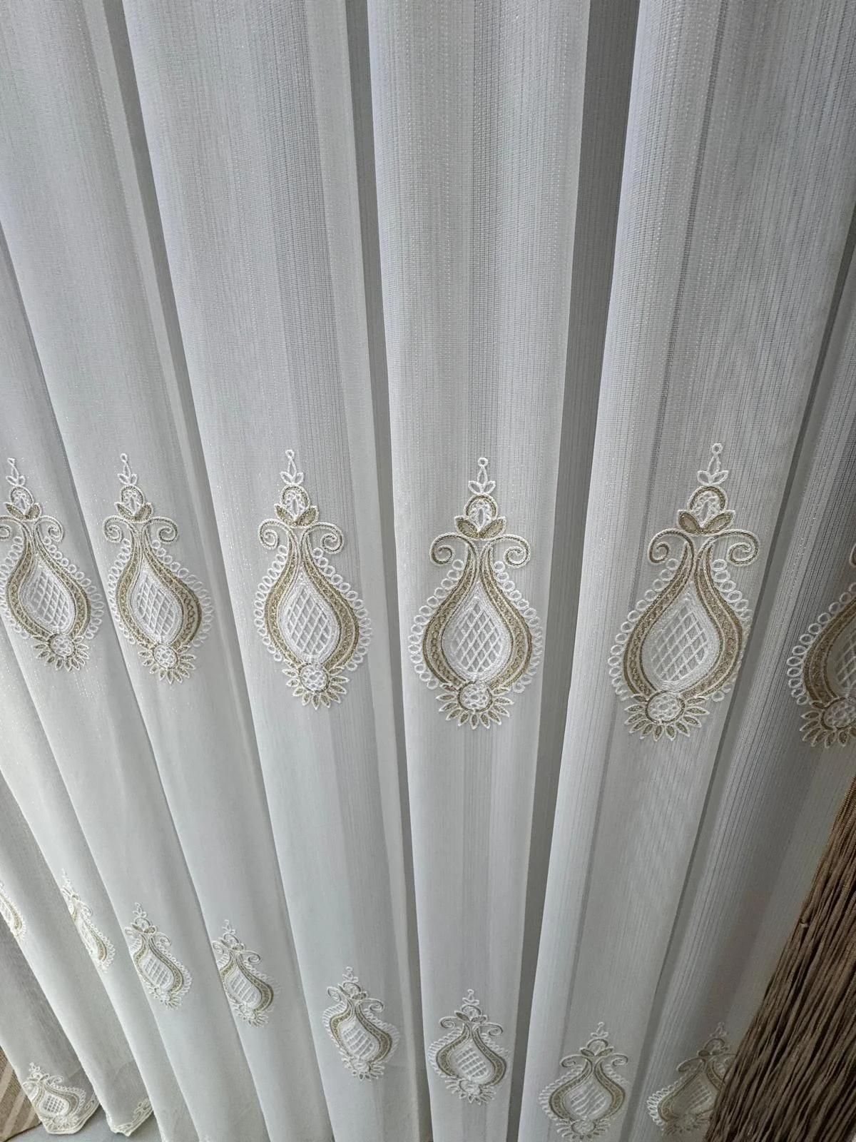 NİVEMESHOME SARDES 703 GOLD 1/2,5 PİLELİ TÜL PERDE