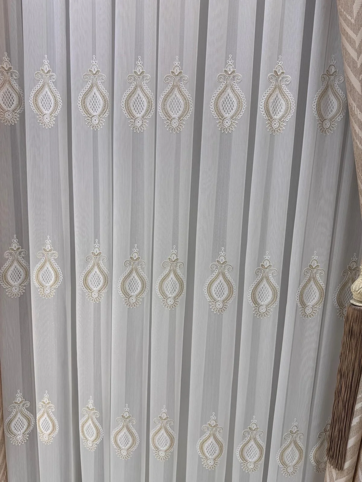 NİVEMESHOME SARDES 703 GOLD 1/2,5 PİLELİ TÜL PERDE