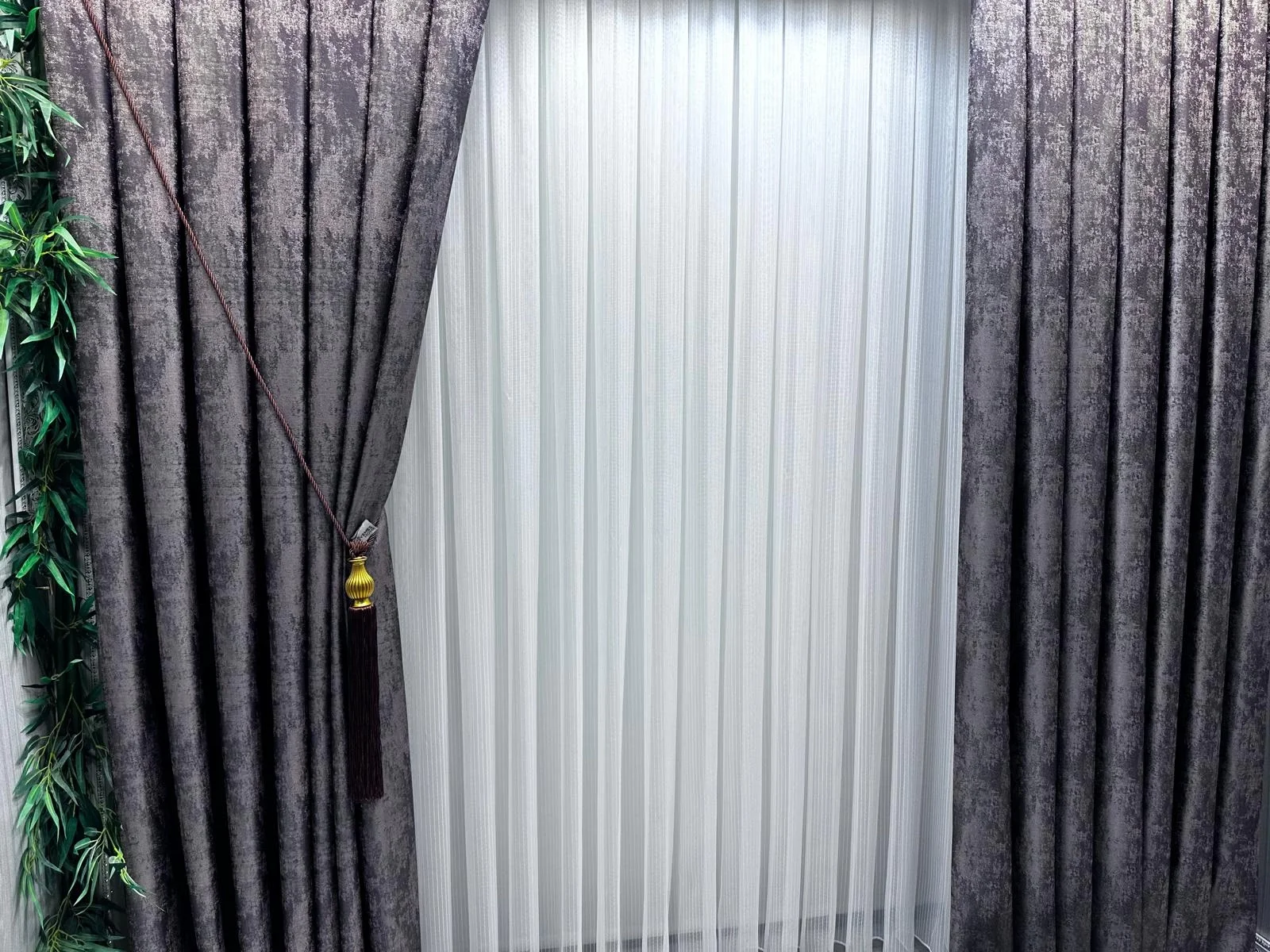 NİVEMESHOME SEDEF 1811 1/3 DENSE PILED STRIPED TULLE CURTAIN APM