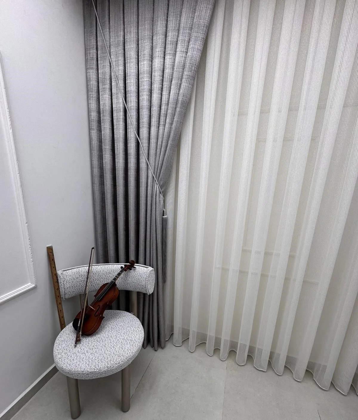NİVEMESHOME SİMLA GOLD IŞILTILI 1/3 SIK PİLELİ TÜL PERDE APM