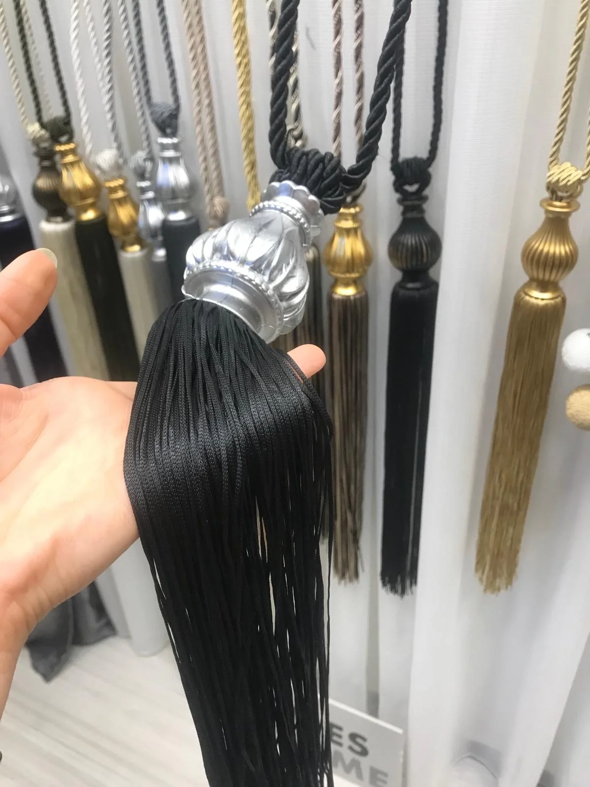 NİVEMESHOME BLACK FRINGED GRAY DEVICE CEILING ASSEMBLY BRAÇOL
