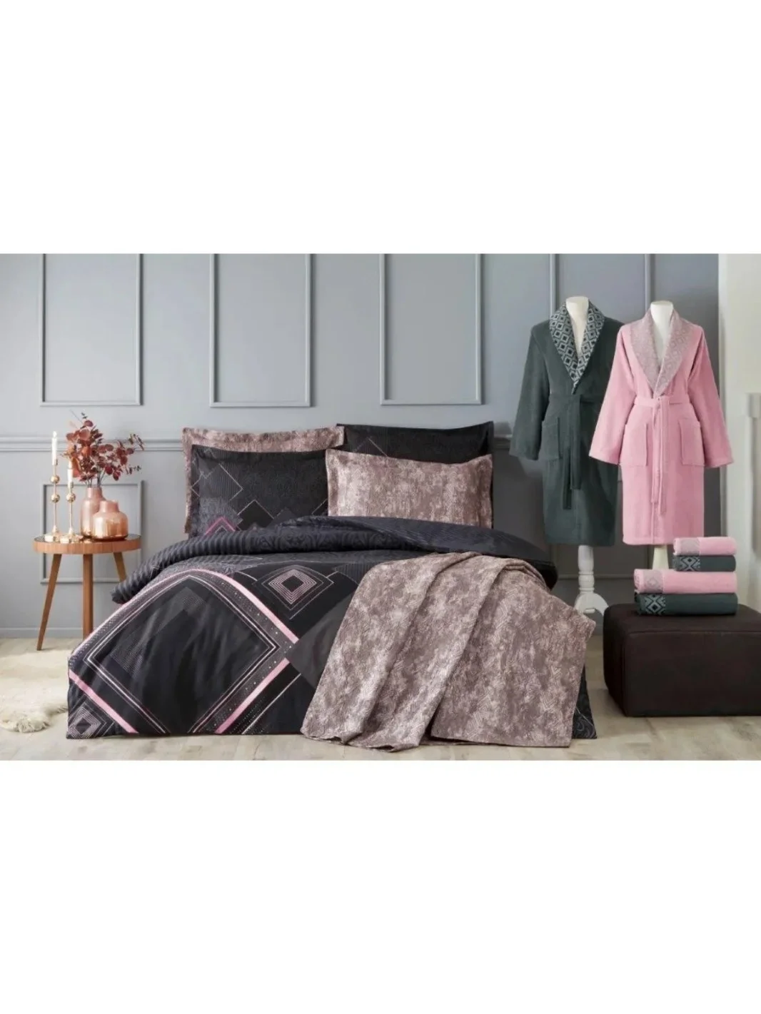 NİVEMESHOME SNAZZY SIYAH CONSEPT SET EV ARICILIK SETI OZDILEK