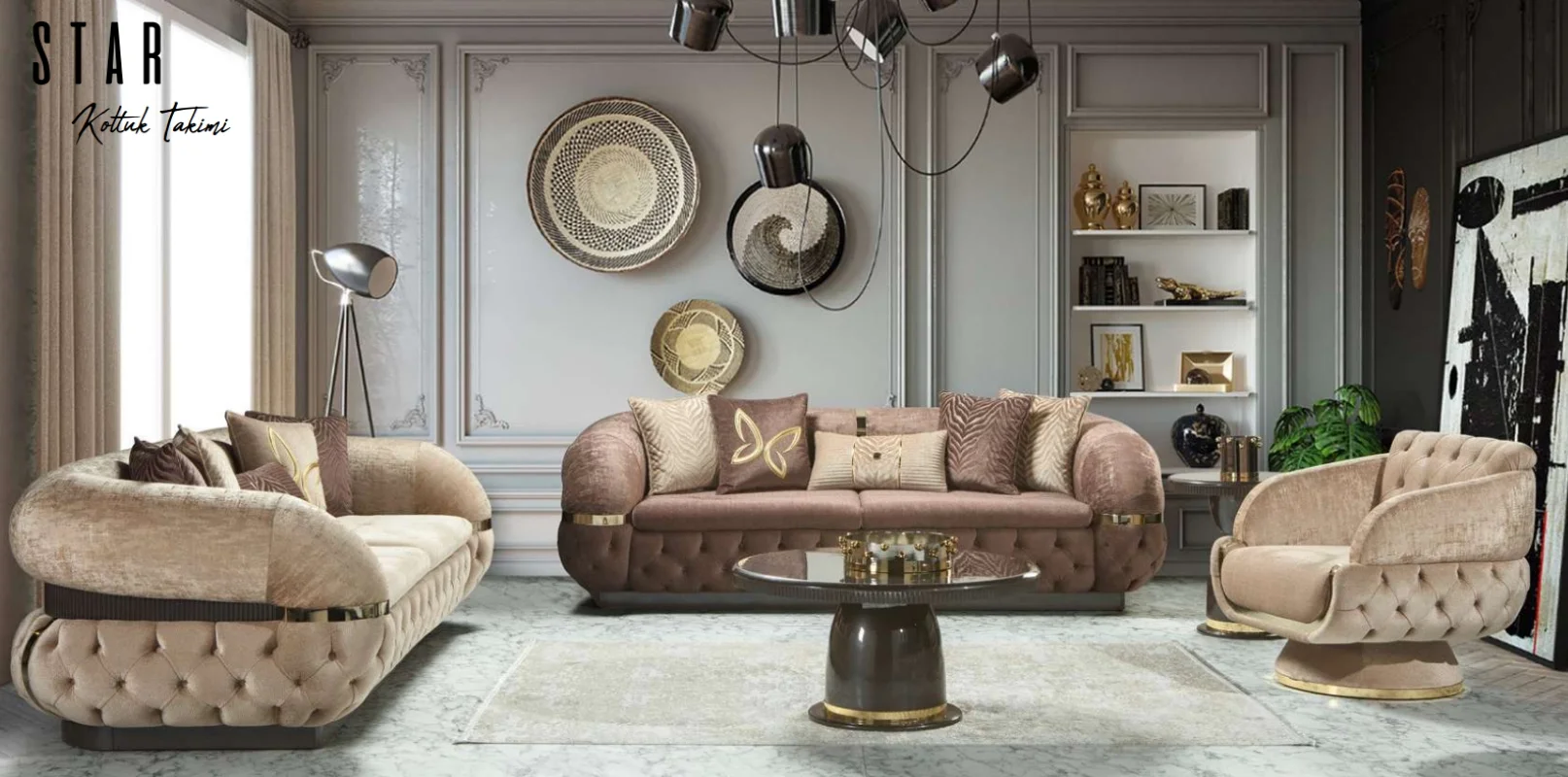 NİVEMESHOME STAR طقم كنب