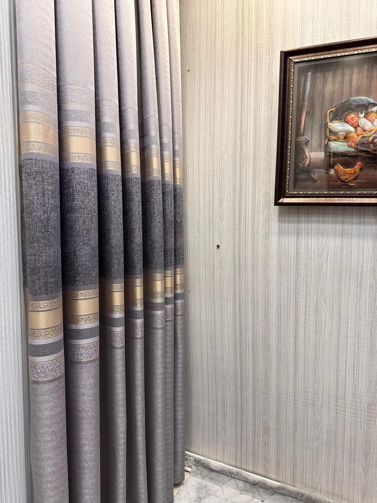 NİVEMESHOME ST.PİERRE FT614320 V_5403 GRİ 1/3 SIK PİLELİ FON PERDE APM