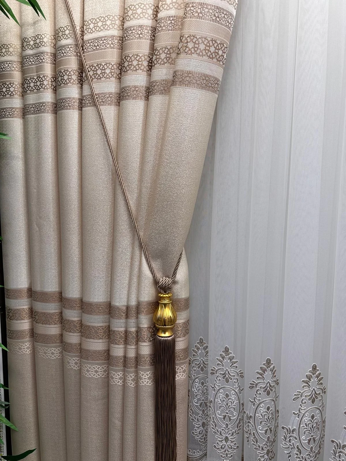 NİVEMESHOME SAMANDAĞ KREM  FT614286 V-101 1/3 SIK PİLELİ  FON PERDE APM