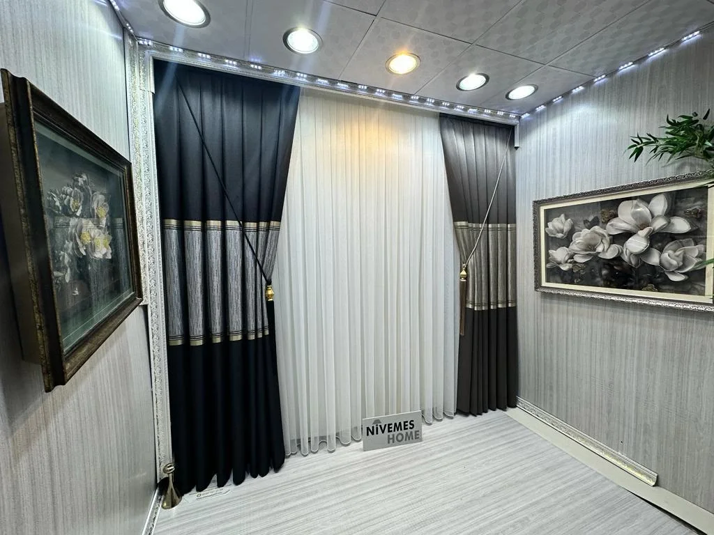 NİVEMESHOME TESLA WHITE GROUND 1/3 DENSE PILE TULLE CURTAIN APM