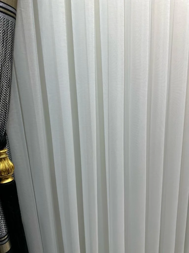 NİVEMESHOME TESLA WHITE GROUND 1/3 DENSE PILE TULLE CURTAIN APM