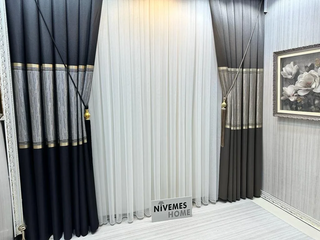 NİVEMESHOME TESLA WHITE GROUND 1/3 DENSE PILE TULLE CURTAIN APM