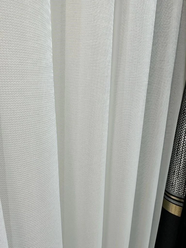 NİVEMESHOME TESLA WHITE GROUND 1/3 DENSE PILE TULLE CURTAIN APM