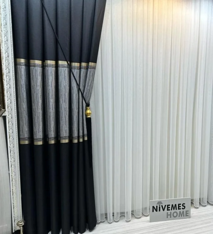 NİVEMESHOME TESLA WHITE GROUND 1/3 DENSE PILE TULLE CURTAIN APM
